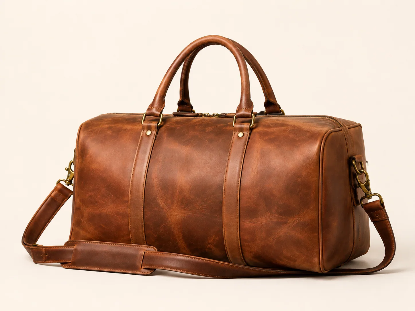 Crazy Horse leather duffle bag