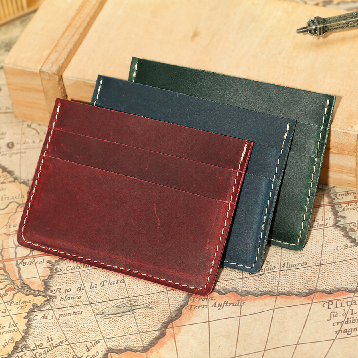 Wholesale Crazy Horse Leather Card Holder · 1343